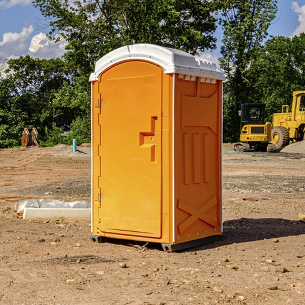 how often are the portable restrooms cleaned and serviced during a rental period in Ladysmith